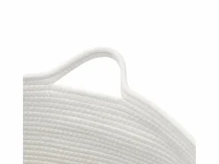 Cesta para ropa sucia gris y blanca Ø55x36 cm algodón Multicolor New