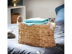 Calicosy Accesorios De Almacenaje|Cesta|Cesta pequeña de jacinto de agua con asas - A21 cm