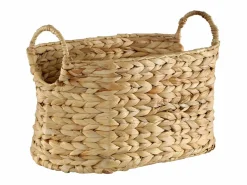 Calicosy Accesorios De Almacenaje|Cesta|Cesta pequeña de jacinto de agua con asas - A21 cm