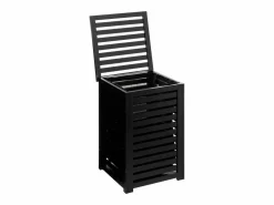 5five Cesto de la ropa de bambú 65 L Negro Outlet