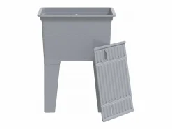 Cesto de ropa sucia 59x41x75 cm resina Gris Online
