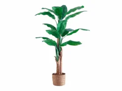 Cesto para plantas artificiales esparto natural marrón Ø26cm Adec Marru00f3n
