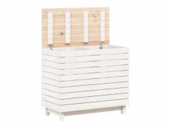 Cesto para ropa 88,5x44x76 cm Madera maciza de pino^ Sale