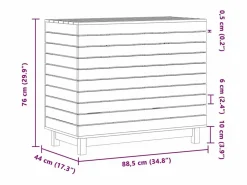 Cesto para ropa 88,5x44x76 cm Madera maciza de pino^ Sale