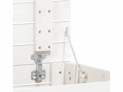 Cesto para ropa 44x44x66 cm madera maciza de pino Blanco Online