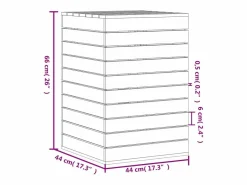 Cesto para ropa 44x44x66 cm madera maciza de pino Blanco Online