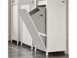 Cesto para Ropa Sucia Armario Multifuncional de Baño con 1 Cesto 45 x 35 x 85,5 cm BZR100-W ES^Sobuy Clearance