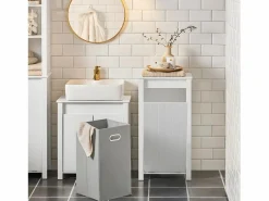 Cesto para Ropa Sucia Armario Multifuncional de Baño con 1 Cesto 45 x 35 x 85,5 cm BZR100-W ES^Sobuy Clearance