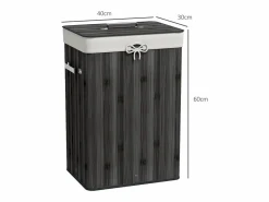Cesto para ropa sucia Kunzita plegable con asas 60x40x30 cm^Homcom Outlet