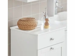 Sobuy Estantería Sobre Inodoro|Cesto para Ropa Sucia,Amario para Baño,40x38x90 cm BZR21-W ES