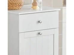 Sobuy Estantería Sobre Inodoro|Cesto para Ropa Sucia,Amario para Baño,40x38x90 cm BZR21-W ES