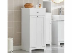 Sobuy Estantería Sobre Inodoro|Cesto para Ropa Sucia,Amario para Baño,40x38x90 cm BZR21-W ES