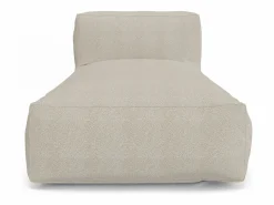 MYLIA Chaise longue de jardín en tela bouclé - - NOUMARA de Beige Clearance