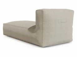 MYLIA Chaise longue de jardín en tela bouclé - - NOUMARA de Beige Clearance