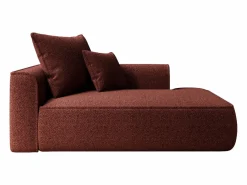 Chaise longue derecha en chenilla burdeos PINETA^Vente-unique Clearance