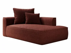 Chaise longue derecha en chenilla burdeos PINETA^Vente-unique Clearance