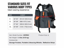 Deportes Náuticos|Chaleco Salvavidas para Deportes Acuáticos SucceBuy - 96N PFD de Flotabilidad para Hombres y Mujeres, Talla L