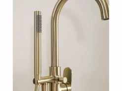 Essebagno Charme II columna de suelo mecánica para bañera isla oro cepillado Dorado Best