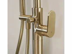 Essebagno Charme II columna de suelo mecánica para bañera isla oro cepillado Dorado Best