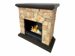 Chimenea|Chimenea|Chimenea de bioetanol Biochimenea de suelo Belluno efecto piedra artificial L105xD38xH100
