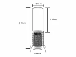 Chimenea de bioetanol blanca TOLOSA, biochimenea de sobremesa, D20 x H49,5, para interior y exterior Blanco Online