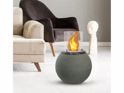 Chimenea de bioetanol brasero de suelo para jardín para interior y exterior BOTTICELLI Salvia d.40 x h54 Verde Discount