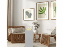 Chimenea|Chimenea|Chimenea de bioetanol de suelo para interior y exterior Ischia White 40x40x115