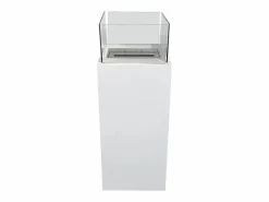 Chimenea|Chimenea|Chimenea de bioetanol de suelo para interior y exterior Ischia White 40x40x115