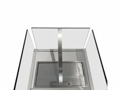Chimenea|Chimenea|Chimenea de bioetanol de suelo para interior y exterior Ischia White 40x40x115