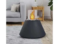 Chimenea de bioetanol de pie STROMBOLI antracita, brasero para interior y exterior, d.60 x h.56^ Discount