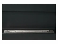 Chimenea|Chimenea|Chimenea de bioetanol de pared Siena Black (largo 90 x fondo 12 x alto 40 cm)