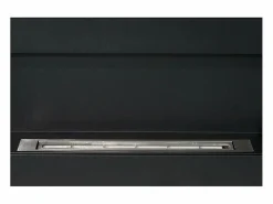 Chimenea|Chimenea|Chimenea de bioetanol de pared Siena Black (largo 90 x fondo 12 x alto 40 cm)