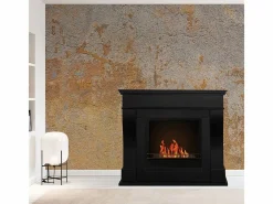 Chimenea de bioetanol de pie WASHINGTON, color (L111 x P43 x H99) Negro Discount