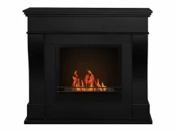 Chimenea de bioetanol de pie WASHINGTON, color (L111 x P43 x H99) Negro Discount