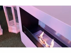 Chimenea de bioetanol de pie Giotto S White 100x30x70 para interior/exterior Blanco New