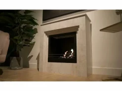 Chimenea de bioetanol de pie BELLINI de madera efecto mármol . Fabricada en Italia. L96 x P35 x H96. Negro Sale