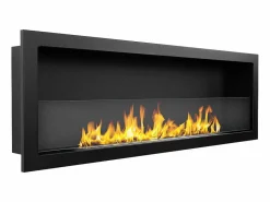 Chimenea de bioetanol empotrada en la pared biochimenea 120x40 FURORE 120 Negro Discount