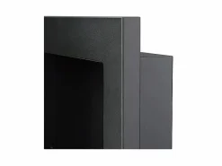 Chimenea de bioetanol Lucca Black de pared o empotrada L 90 x P 12 x H 40 Negro Discount
