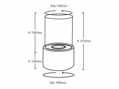 Chimenea de bioetanol MARSIGLIA Gold de sobremesa, tamaño D16 x H27, para interior y exterior Dorado Online