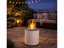 Chimenea|Chimenea|Chimenea de bioetanol MODIGLIANI Perla, brasero de suelo para interior y exterior, d.36 x h.56