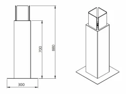 Chimenea de bioetanol para jardín y exterior Capri 70 color óxido^ Discount