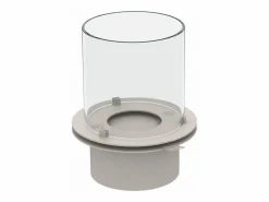 Chimenea de bioetanol para suelo de jardín, para interior y exterior, BOTTICELLI Perla d.40 x h54 Blanco Outlet