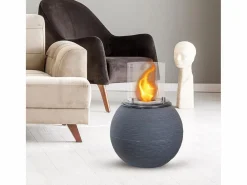 Chimenea de bioetanol para suelo de jardín, para interior y exterior, BOTTICELLI Hierro fundido d.40 x h54^ New