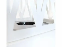 Chimenea de bioetanol para jardín exterior Vulcano 40x40x145 Blanco
