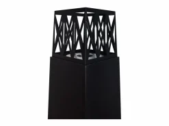 Brasero|Chimenea de bioetanol para jardín exterior Vulcano Nero 40x40x145