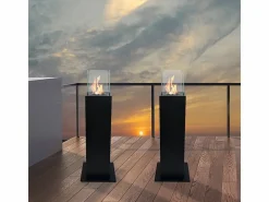 Chimenea de bioetanol para jardín y exterior Capri 70 negra^ Discount