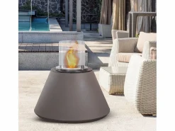Chimenea de bioetanol STROMBOLI Tortora, brasero de pie para interior y exterior, d.60 x h.56^ Discount