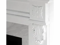 Chimenea de bioetanol TRUMAN, biochimenea de pie, blanca, efecto mármol, L121 x P38 x H108^ Discount