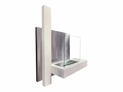 Chimenea de bioetanol VIENNA, biochimenea de pared, blanca, L65 x H75 x D23 Blanco Clearance