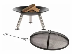 Eurobath Brasero|Chimenea de cuenco Chicago acero 75 cm negra 85013